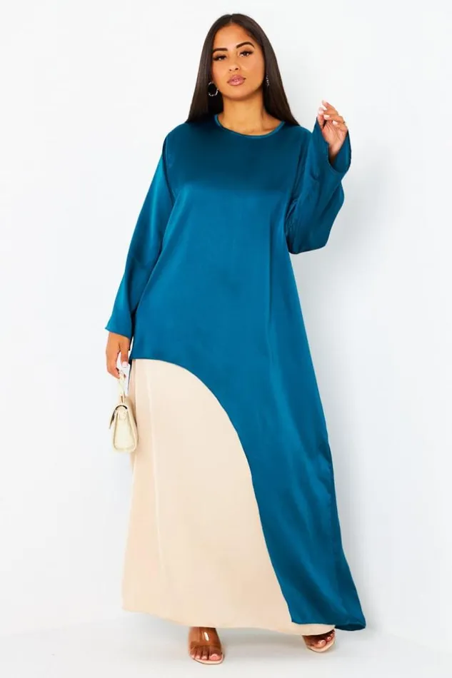 Women Ensemble 2 Pices Blouse Asymtrique Bleu Jupe Beige Blue Brentiny Paris Shirts and Blouses Women Ensemble 2 Pices Blouse Asymtrique Bleu Jupe Beige Blue Brentiny Paris Shirts and Blouses