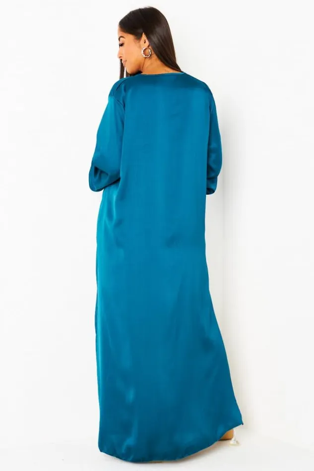 Women Ensemble 2 Pices Blouse Asymtrique Bleu Jupe Beige Blue Brentiny Paris Shirts and Blouses