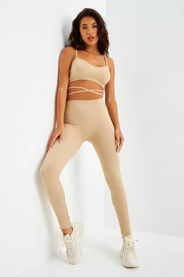 Women Ensemble 2 Pices Brassire Legging De Sport Beige Beige Brentiny Paris Sets With Top Bottoms Women Ensemble 2 Pices Brassire Legging De Sport Beige Beige Brentiny Paris Sets With Top Bottoms