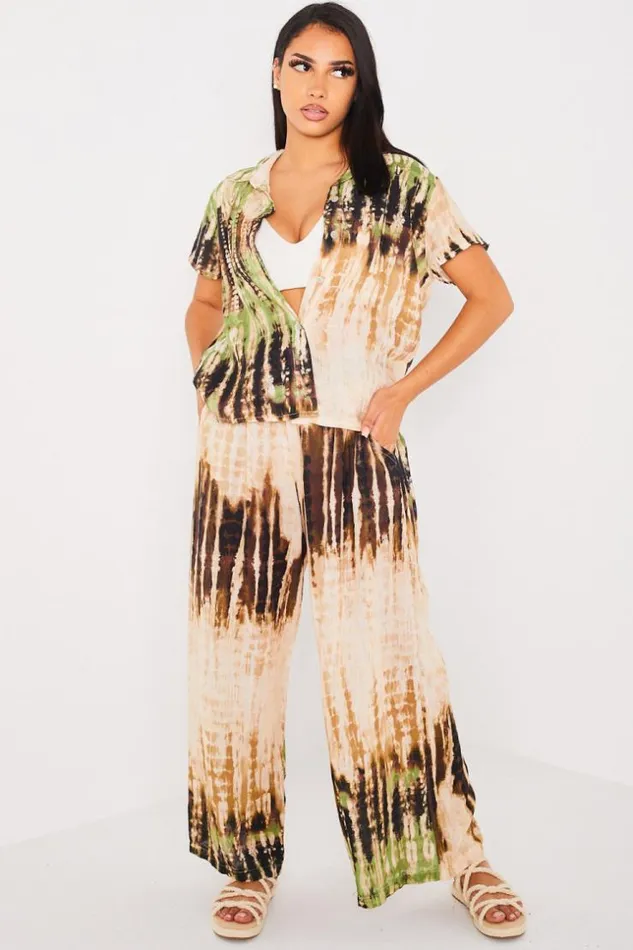 Women Ensemble 2 Pices Chemise Pantalon Tie And Dye BeigeVert Beige Brentiny Paris Top And Tank Tops Women Ensemble 2 Pices Chemise Pantalon Tie And Dye BeigeVert Beige Brentiny Paris Top And Tank Tops