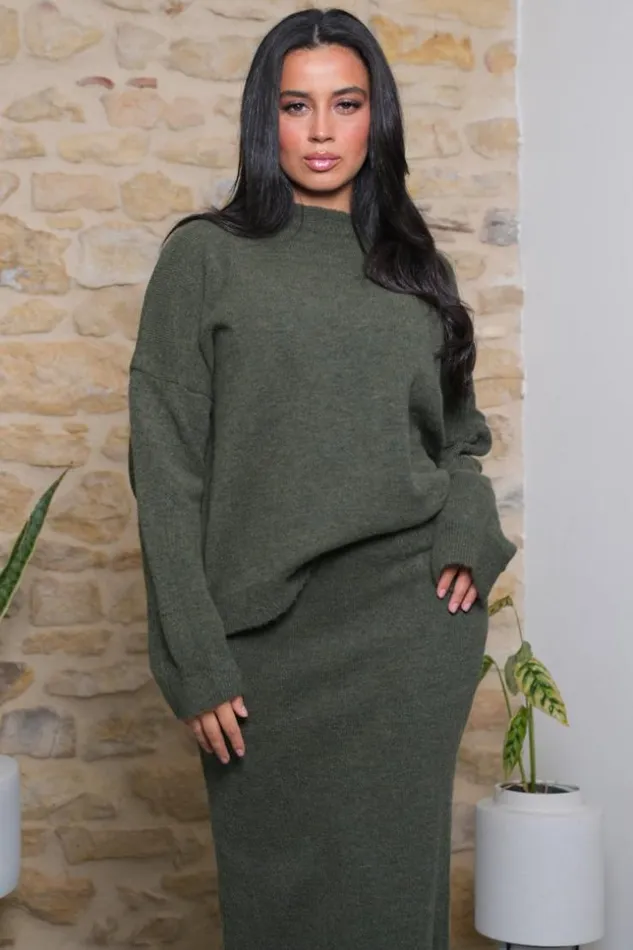 Women Ensemble 2 Pices Pull Jupe Kaki Texture Khaki Brentiny Paris White Tops Women Ensemble 2 Pices Pull Jupe Kaki Texture Khaki Brentiny Paris White Tops