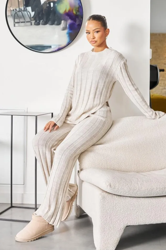 Women Ensemble 2 Pices Pull Pantalon En Maille Beige Beige Brentiny Paris White Tops Women Ensemble 2 Pices Pull Pantalon En Maille Beige Beige Brentiny Paris White Tops