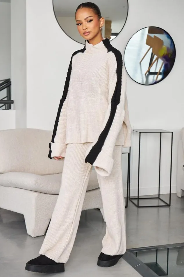 Women Ensemble 2 Pices Pull Pantalon En Maille BeigeNoir Beige Brentiny Paris White Tops Women Ensemble 2 Pices Pull Pantalon En Maille BeigeNoir Beige Brentiny Paris White Tops