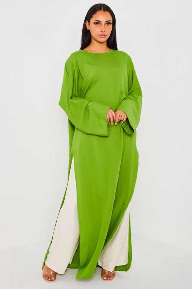 Women Ensemble 2 Pices Robe Pantalon Vert Et Beige Green Brentiny Paris Short Dresses Women Ensemble 2 Pices Robe Pantalon Vert Et Beige Green Brentiny Paris Short Dresses