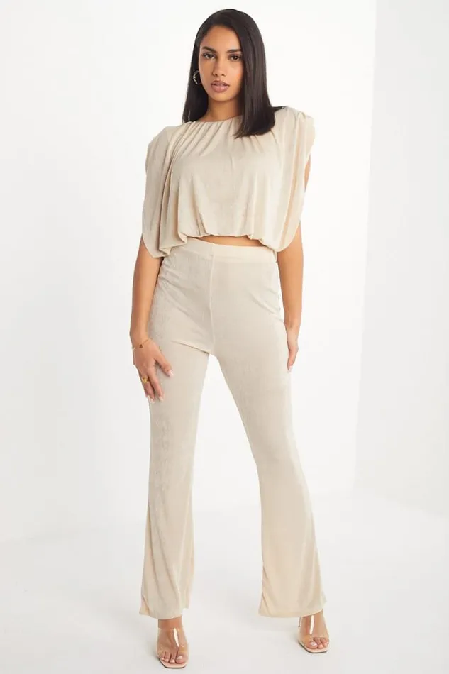 Women Ensemble 2 Pices Top Pantalon Beige Beige Brentiny Paris Sets With Top Bottoms Women Ensemble 2 Pices Top Pantalon Beige Beige Brentiny Paris Sets With Top Bottoms