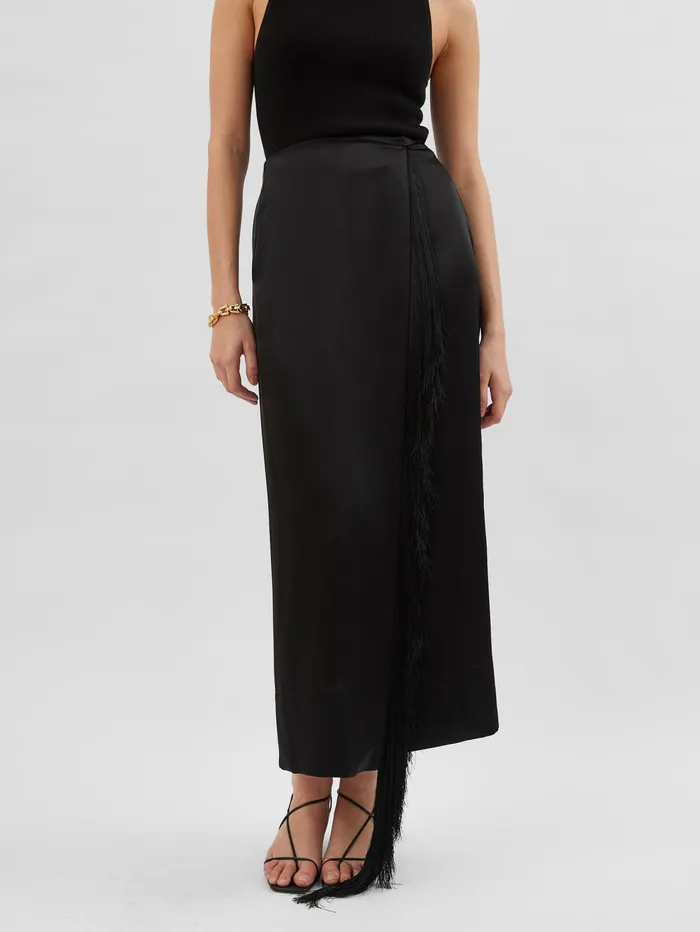 Women Esse Studios 8211 Mono Split Column Skirt In Black The UNDONE Skirts