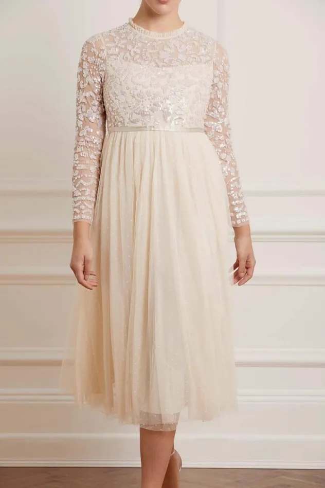 Women Exclusives Needle and Thread Tempest Bodice Ballerina Dress Champagne