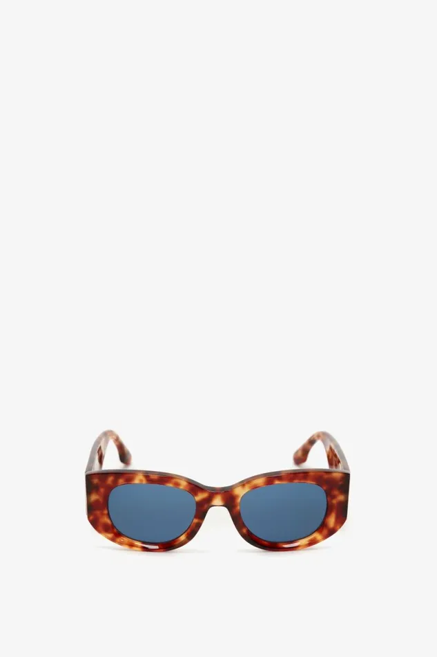 Women Eyewear Victoria Beckham Monogram Detail Sunglasses In Blonde Havana