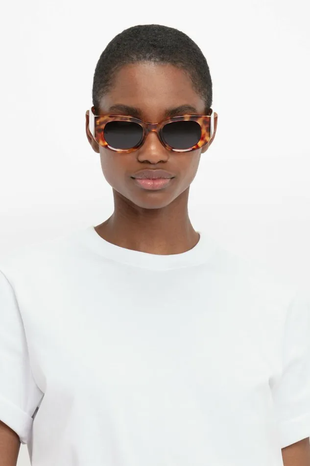 Women Eyewear Victoria Beckham Monogram Detail Sunglasses In Blonde Havana
