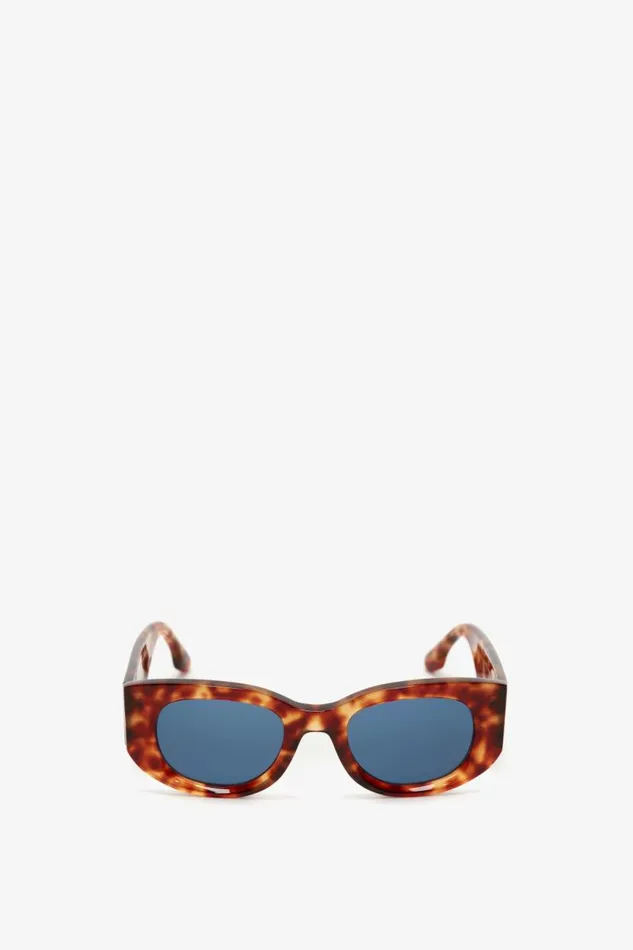 Women Eyewear Victoria Beckham Monogram Detail Sunglasses In Blonde Havana