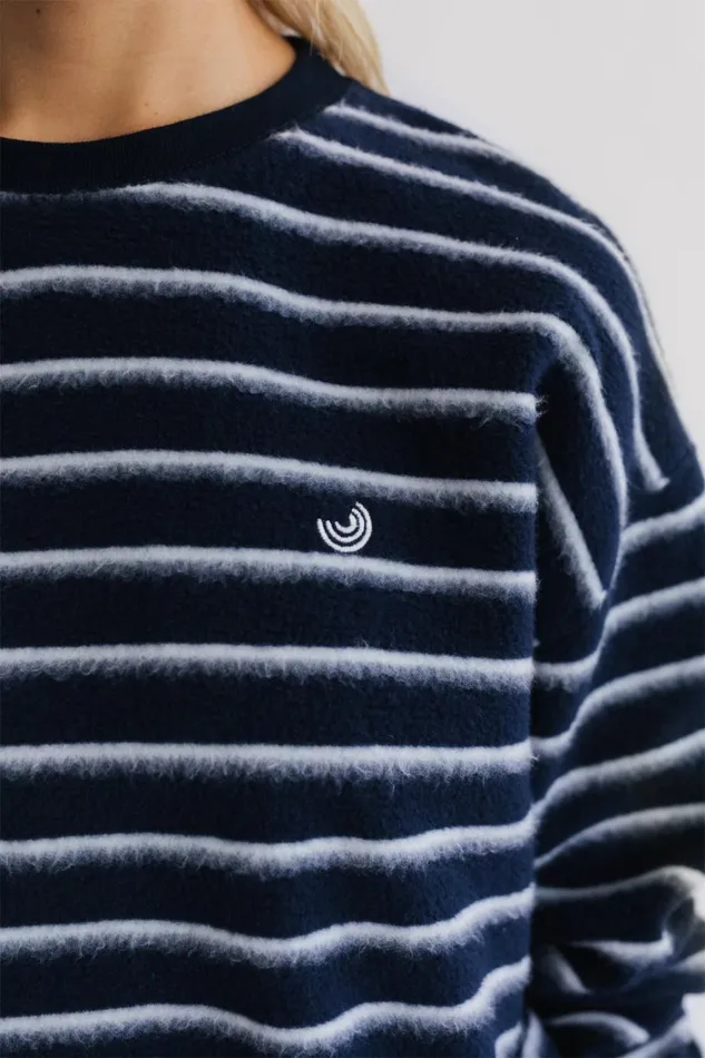 Women Fanad 8211 Navy Stripes TWOTHIRDS Sweatshirts