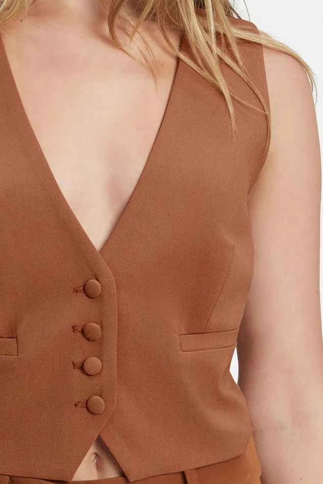 Women Fashion Tops Bardot Callista Vest In Chestnut Chestnut Women Fashion Tops Bardot Callista Vest In Chestnut Chestnut