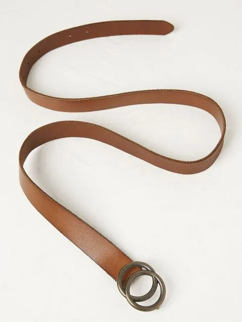 Women Fatface Belts Jean Brown Double Circle Belt