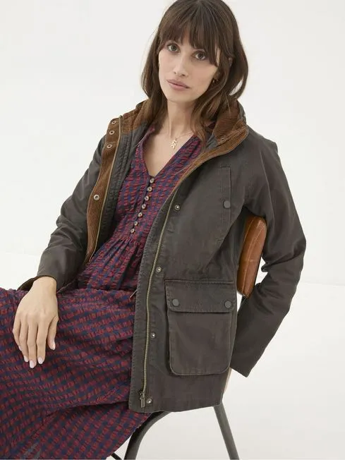Women Fatface Coats and Jackets Brown Sussex Heritage Coat Women Fatface Coats and Jackets Brown Sussex Heritage Coat