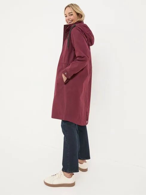 Women Fatface Coats and Jackets Juno Red Waterproof Long Coat
