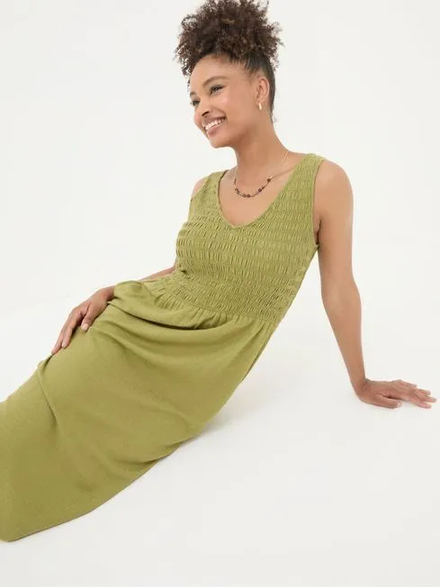 Women Fatface Dresses Aria Green Midi Dress