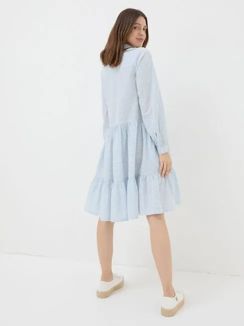 Women Fatface Dresses Blue Charlotte Stripe Shirt Dress Women Fatface Dresses Blue Charlotte Stripe Shirt Dress