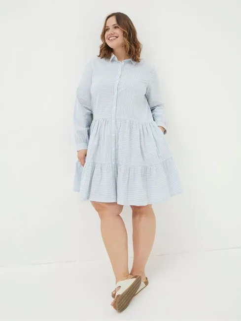 Women Fatface Dresses Blue Charlotte Stripe Shirt Dress Women Fatface Dresses Blue Charlotte Stripe Shirt Dress