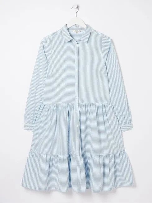 Women Fatface Dresses Blue Charlotte Stripe Shirt Dress Women Fatface Dresses Blue Charlotte Stripe Shirt Dress