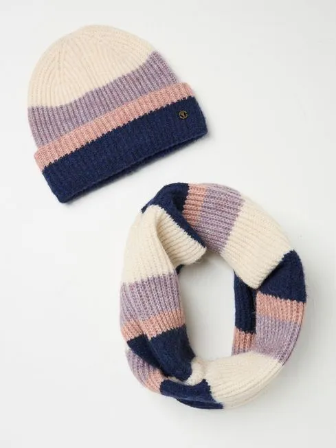 Women Fatface Hats Multi Colourblock Hat And Scarf Gift Set Women Fatface Hats Multi Colourblock Hat And Scarf Gift Set