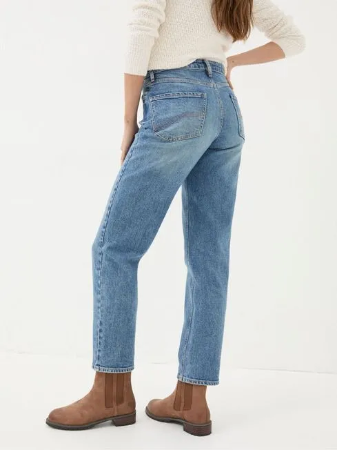 Women Fatface Jeans Blue Denim Boyfriend Chesham Girlfriend Jeans
