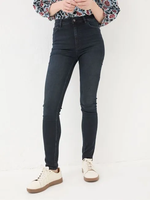 Women Fatface Jeans Harlow Denim Dark Blue Highwaist Skinny Jeans