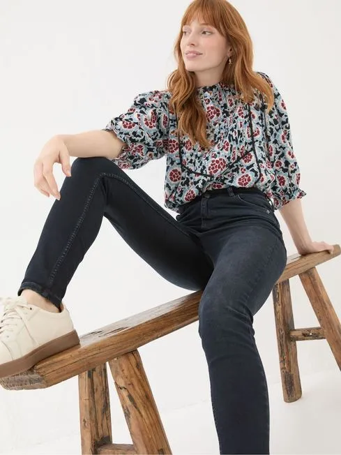 Women Fatface Jeans Harlow Denim Dark Blue Highwaist Skinny Jeans Women Fatface Jeans Harlow Denim Dark Blue Highwaist Skinny Jeans