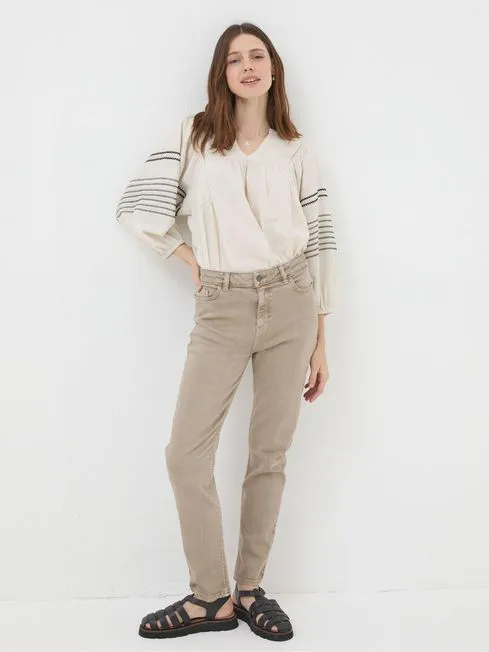 Women Fatface Jeans Natural Girlfriend Jeans