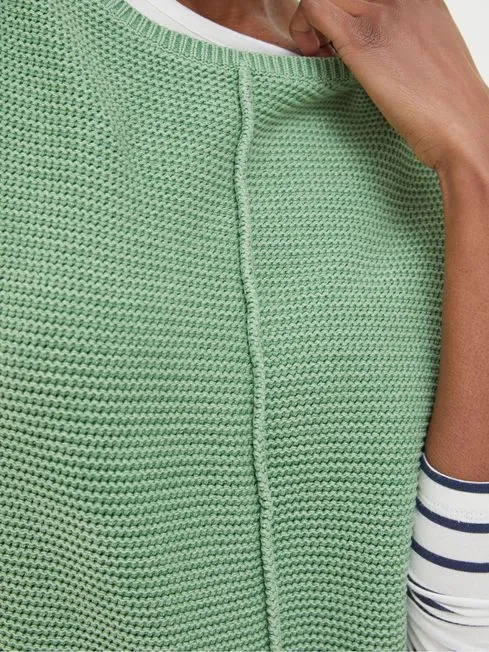 Women Fatface Knitwear Eden Green Knitted Crew Jumper Women Fatface Knitwear Eden Green Knitted Crew Jumper