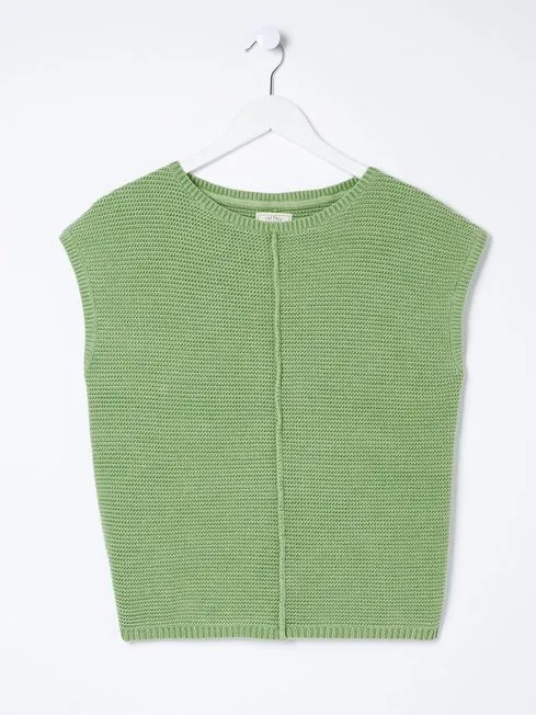 Women Fatface Knitwear Eden Green Knitted Crew Jumper Women Fatface Knitwear Eden Green Knitted Crew Jumper