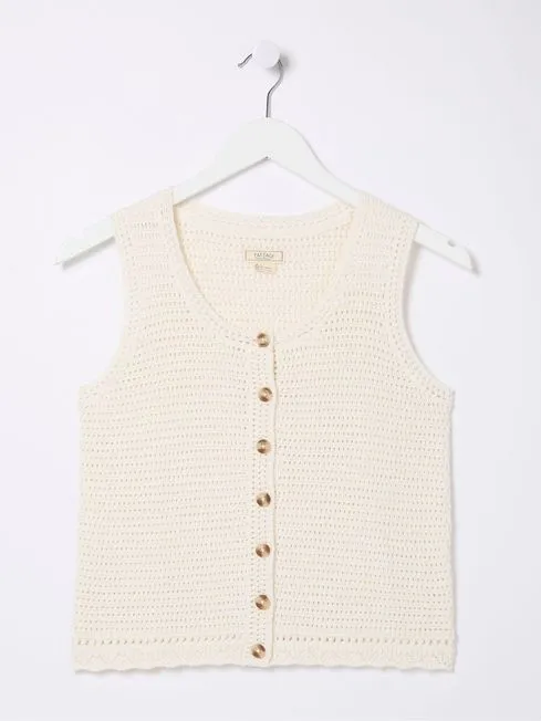 Women Fatface Knitwear Ella Natural Knitted Top Women Fatface Knitwear Ella Natural Knitted Top