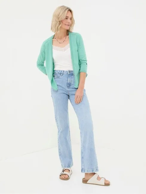 Women Fatface Knitwear Green Tie Front Cardigan Women Fatface Knitwear Green Tie Front Cardigan