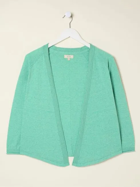 Women Fatface Knitwear Green Tie Front Cardigan Women Fatface Knitwear Green Tie Front Cardigan
