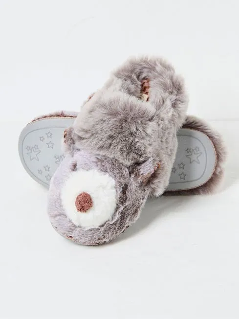 Women Fatface Loungewear Hope Grey Hedgehog Mules