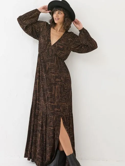 Women Fatface Maxi Dresses Noelle Black Maxi Dress Women Fatface Maxi Dresses Noelle Black Maxi Dress