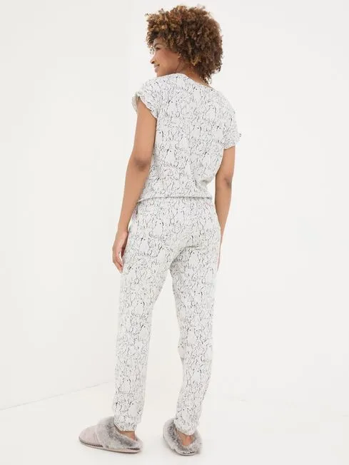 Women Fatface Pajamas and Nightwear Grey Rabbit 100 Cotton Pyjama Set Women Fatface Pajamas and Nightwear Grey Rabbit 100 Cotton Pyjama Set