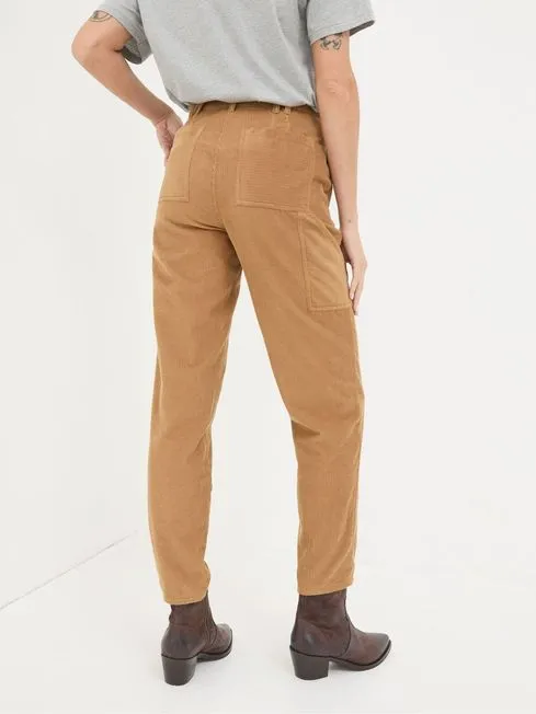 Women Fatface Pants and Leggings Chesil Brown Mixed Cord Trousers