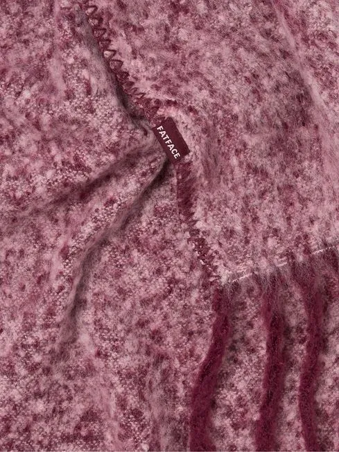 Women Fatface Scarves Pink Boucle Scarf Women Fatface Scarves Pink Boucle Scarf