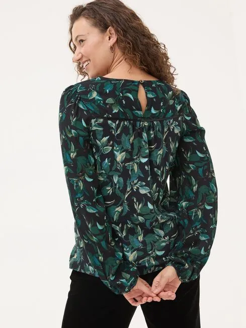 Women Fatface Shirts and Blouses Black Dark Skies Charlee Leaves Top Women Fatface Shirts and Blouses Black Dark Skies Charlee Leaves Top