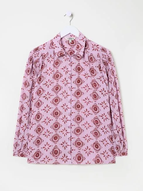Women Fatface Shirts and Blouses Heather Purple Ebby 100 Cotton Blouse Women Fatface Shirts and Blouses Heather Purple Ebby 100 Cotton Blouse