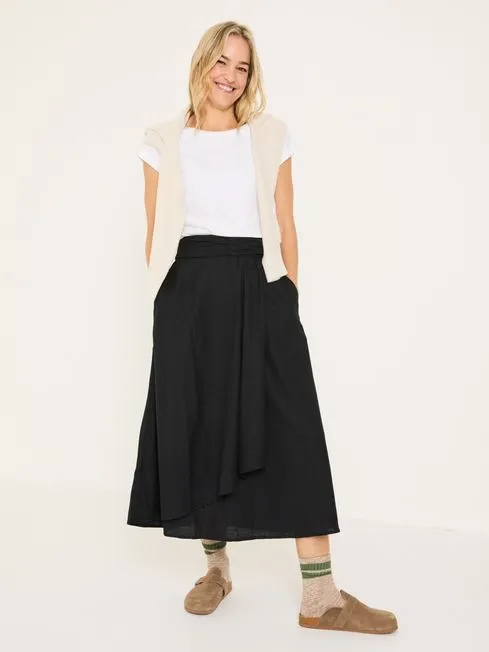Women Fatface Skirts Black Juni Midi Skirt