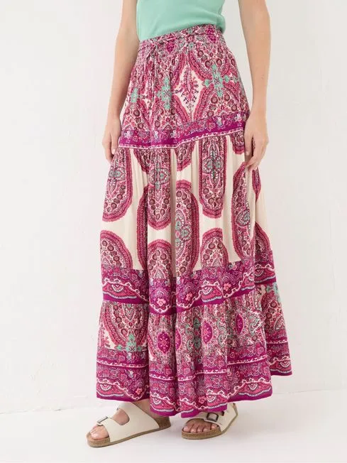 Women Fatface Skirts Jayla Purple Detail Paisley Maxi Skirt