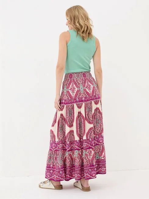 Women Fatface Skirts Jayla Purple Detail Paisley Maxi Skirt