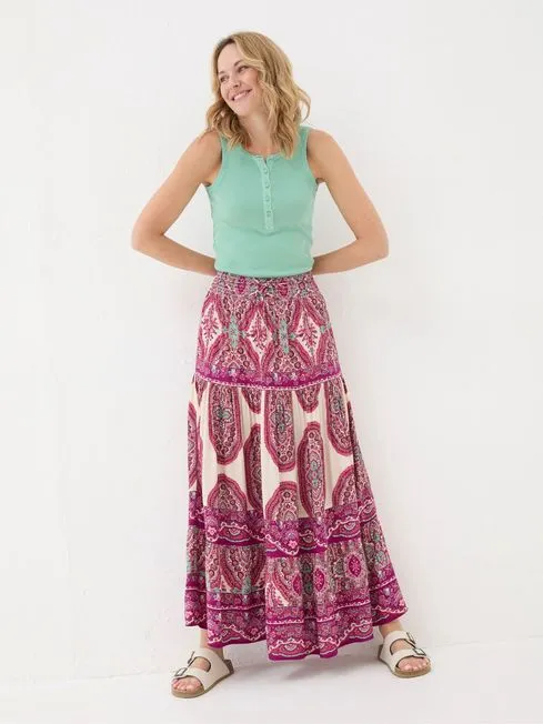 Women Fatface Skirts Jayla Purple Detail Paisley Maxi Skirt