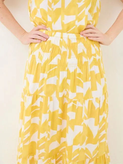 Women Fatface Skirts Yellow Marina Med Geo CottonLinen Mix Maxi Skirt Women Fatface Skirts Yellow Marina Med Geo CottonLinen Mix Maxi Skirt