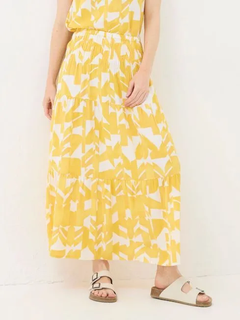 Women Fatface Skirts Yellow Marina Med Geo CottonLinen Mix Maxi Skirt Women Fatface Skirts Yellow Marina Med Geo CottonLinen Mix Maxi Skirt