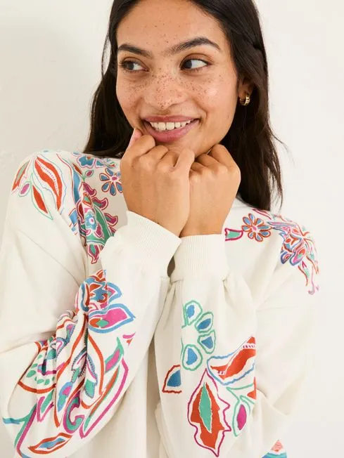 Women Fatface Sweatshirts and Hoodies Alex Ivory Utopia Embroidered Crew Sweat Top Women Fatface Sweatshirts and Hoodies Alex Ivory Utopia Embroidered Crew Sweat Top