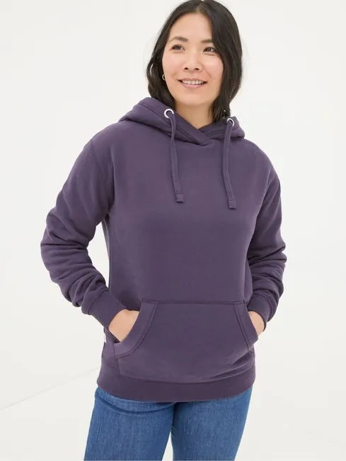 Women Fatface Sweatshirts and Hoodies Izzy Purple Overhead Hoodie