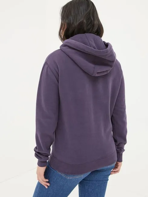 Women Fatface Sweatshirts and Hoodies Izzy Purple Overhead Hoodie