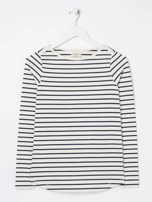 Women Fatface Tops and TShirts Breton Cream TShirt